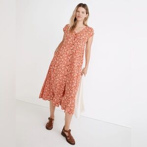 Madewell Button-Front Midi Dress